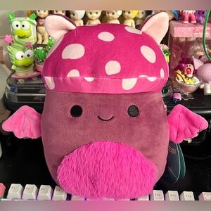 Cosimo the Pink Mushroom Bat 8" Squishmallow Stuffed Plush Toy